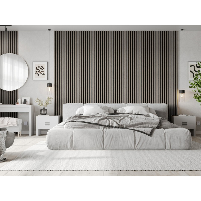 Mexen Lam-F lattes murales acoustiques 275 x 30 cm, feutre 8 mm, placage technique, Chêne Cendré - S105-275307-3015-005