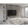 Mexen Lam-F lattes murales acoustiques 275 x 30 cm, feutre 8 mm, placage technique, Chêne Cendré - S105-275307-3015-005