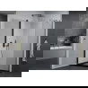 Mexen Pretoria cabine de douche pivotante 100 x 70 cm, transparent, noir + receveur plat, noir - 852-100-070-70-00-4070B