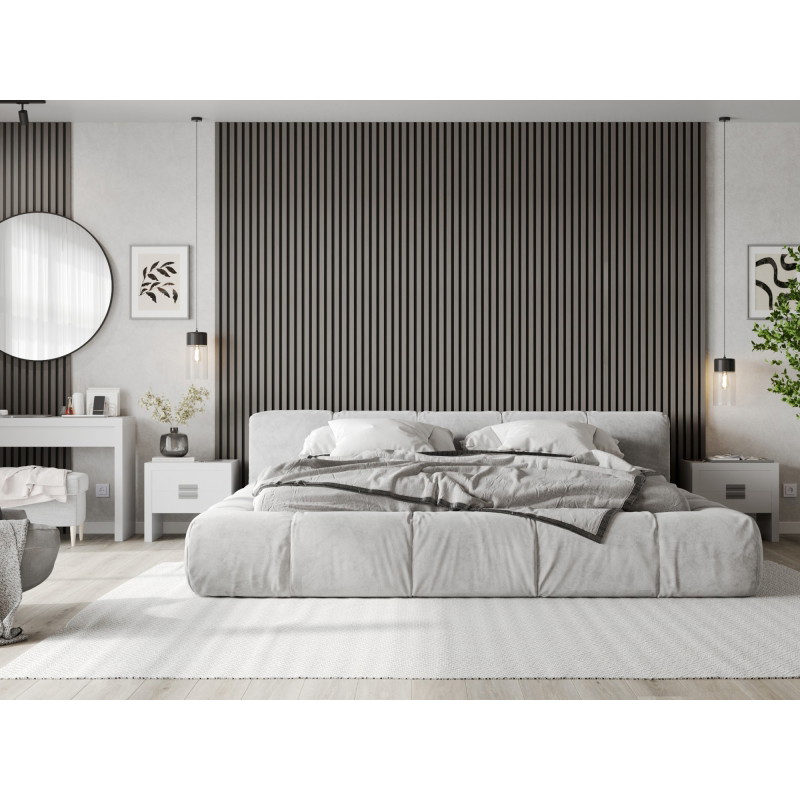 Mexen Lam-F lames murales acoustiques 275 x 30 cm, feutre 8 mm, placage technique, Chêne Acier - S105-275307-3015-006