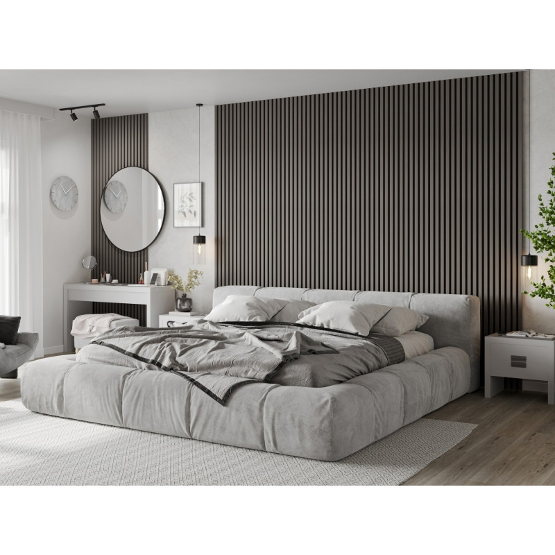 Mexen Lam-F lames murales acoustiques 275 x 30 cm, feutre 8 mm, placage technique, Chêne Acier - S105-275307-3015-006