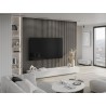 Mexen Lam-F lames murales acoustiques 275 x 30 cm, feutre 8 mm, placage technique, Chêne Acier - S105-275307-3015-006