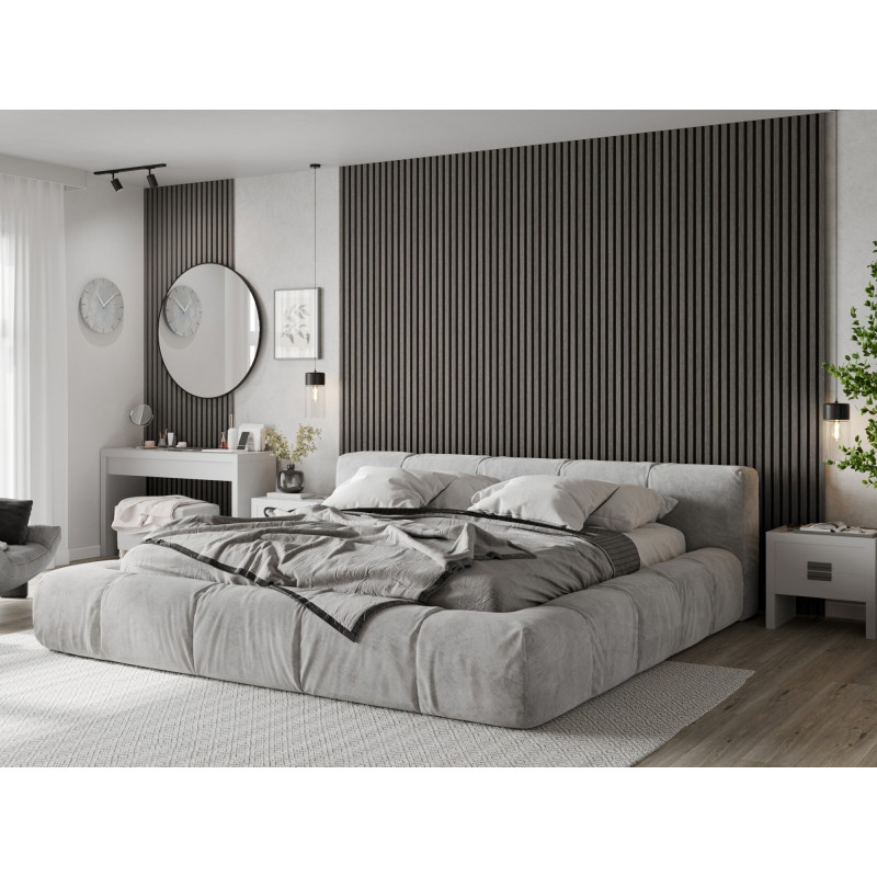 Mexen Lam-F lamelles murales acoustiques 275 x 30 cm, feutre 8 mm, placage technique, Chêne Argenté - S105-275307-3015-007