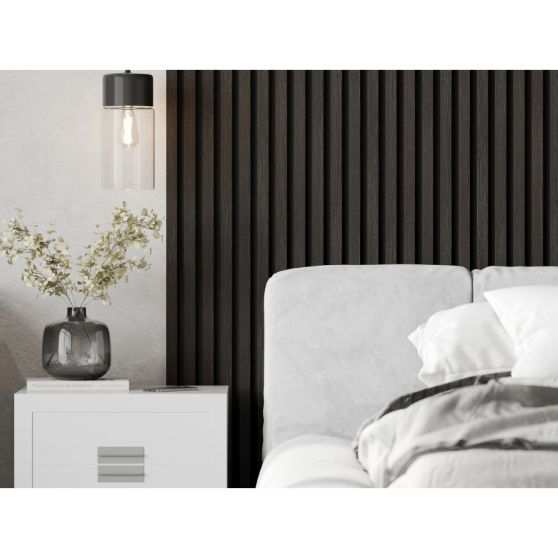 Mexen Lam-F lattes murales acoustiques 275 x 30 cm, feutre 8 mm, placage technique, Noyer Argenté - S105-275307-3015-009