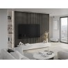 Mexen Lam-F lamelles murales acoustiques 275 x 30 cm, feutre 8 mm, placage technique, Chêne Onyx - S105-275307-3015-010