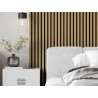 Mexen Lam-F lattes murales acoustiques 275 x 30 cm, feutre 8 mm, placage technique, Bambou Naturel - S105-275307-3015-011