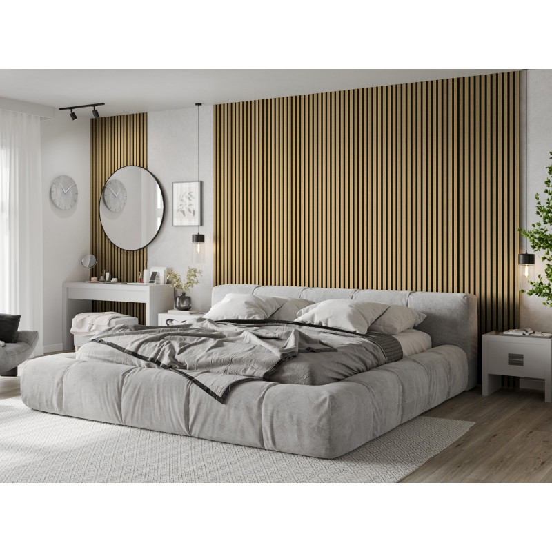 Mexen Lam-F lattes murales acoustiques 275 x 30 cm, feutre 8 mm, placage technique, Bambou Naturel - S105-275307-3015-011