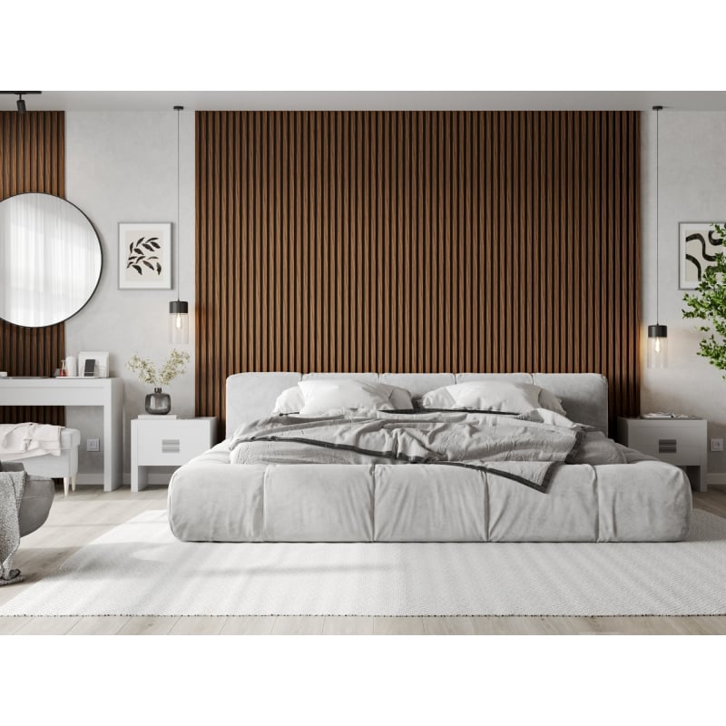 Mexen Lam-F lames murales acoustiques 275 x 30 cm, feutre 8 mm, placage technique, Acajou Rubis - S105-275307-3015-013