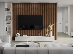 Mexen Lam-F lames murales acoustiques 275 x 30 cm, feutre 8 mm, placage technique, Acajou Rubis - S105-275307-3015-013