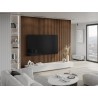 Mexen Lam-F lames murales acoustiques 275 x 30 cm, feutre 8 mm, placage technique, Acajou Rubis - S105-275307-3015-013