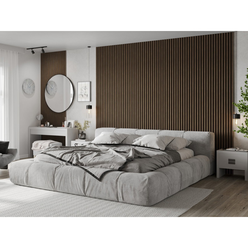 Mexen Lam-F lattes murales acoustiques 275 x 30 cm, feutre 8 mm, placage technique, Noyer Cacao - S105-275307-3015-018