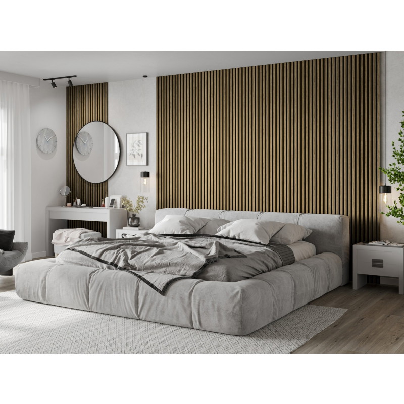 Mexen Lam-F lamelles murales acoustiques 275 x 30 cm, feutre 8 mm, placage technique, Noyer Clair - S105-275307-3015-017