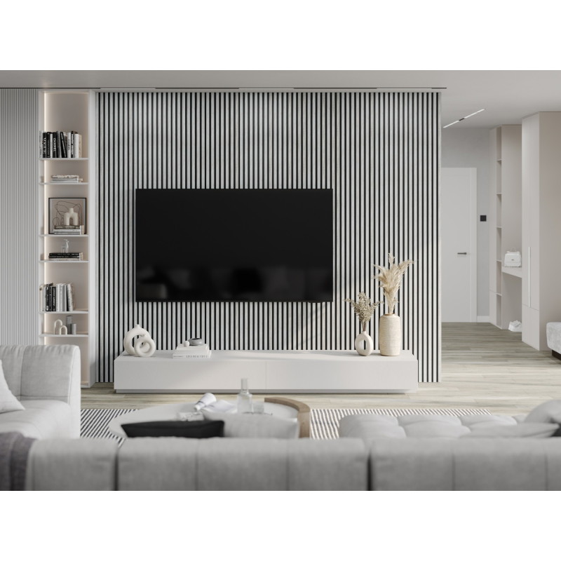 Mexen Lam-B lamelles murales 275 x 31,5 cm, panneau HDF 4 mm, Chêne Glacé - S100-275317-2812-061