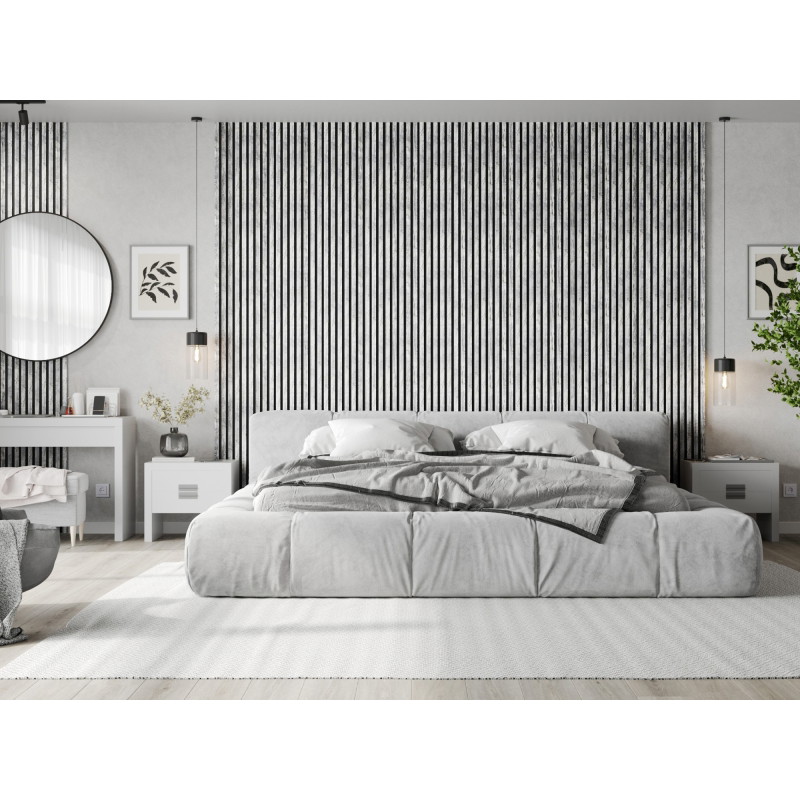 Mexen Lam-B lamelles murales 275 x 31,5 cm, panneau HDF 4 mm, Chêne Blanchi - S100-275317-2812-064