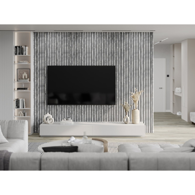 Mexen Lam-B lamelles murales 275 x 31,5 cm, panneau HDF 4 mm, Chêne Blanchi - S100-275317-2812-064