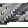 Mexen Pretoria cabine de douche pivotante 100 x 100 cm, transparent, noir + receveur Plat, noir - 852-100-100-70-00-4070B