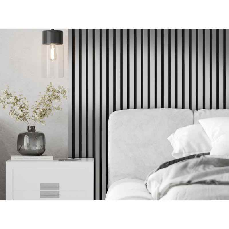 Mexen Lam-F lamelles murales acoustiques 275 x 31,5 cm, feutre 6 mm, Argent - S105-275317-2812-056