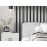 Mexen Lam-F lamelles murales acoustiques 275 x 31,5 cm, feutre 6 mm, Argent - S105-275317-2812-056
