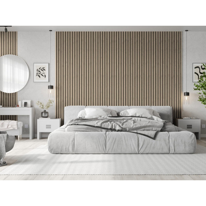 Mexen Lam-F lames murales acoustiques 275 x 31,5 cm, feutre 6 mm, Chêne Perlé - S105-275317-2812-058
