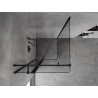 Mexen Mist T cabine de douche pivotante 70 x 70 cm, transparent, noir - 8A4T-070-070-70-00