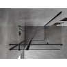 Cabine de douche battante Mexen Mist T 100 x 80 cm, transparent, noir - 8A4T-100-080-70-00