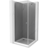 Mexen Pretoria cabine de douche pivotante 70 x 70 cm, graphite, chrome + receveur plat - 852-070-070-01-40-4010