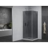 Mexen Pretoria cabine de douche pivotante 70 x 70 cm, graphite, chrome + receveur plat - 852-070-070-01-40-4010