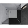 Mexen Pretoria cabine de douche rabattable 70 x 70 cm, graphite, chrome + receveur de douche plat - 852-070-070-01-40-4010