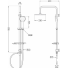 Mexen T33 colonne de douche, chrome/blanc - 798333393-02