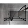 Mexen Mist T cabine de douche pivotante gauche 90 x 70 cm, cadre noir, noir - 8A4T-090-070-70-70-L