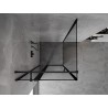 Mexen Mist T cabine de douche pivotante gauche 75 x 75 cm, cadre noir, noir - 8A4T-075-075-70-70-L