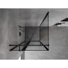 Mexen Mist T cabine de douche pivotante gauche 80 x 80 cm, cadre noir, noir - 8A4T-080-080-70-70-L