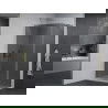 Mexen Pretoria cabine de douche 70 x 100 cm, graphite, chrome + receveur plat - 852-070-100-01-40-4010