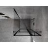 Mexen Mist T cabine de douche pivotante droite 75 x 75 cm, cadre noir, noir - 8A4T-075-075-70-70-P