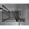 Mexen Mist T cabine de douche pivotante droite 100 x 75 cm, cadre noir, noir - 8A4T-100-075-70-70-P