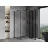 Mexen Mist T cabine de douche battante droite 95 x 90 cm, cadre noir, noire - 8A4T-095-090-70-70-P
