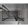 Mexen Mist T cabine de douche battante droite 95 x 90 cm, cadre noir, noire - 8A4T-095-090-70-70-P