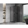 Mexen Mist T cabine de douche pivotante droite 100 x 100 cm, cadre noir, noir - 8A4T-100-100-70-70-P