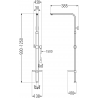 Mexen Q colonne de douche, graphite - 79395-66