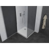 Mexen Pretoria cabine de douche pivotante 90 x 90 cm, graphite, chrome + receveur plat - 852-090-090-01-40-4010