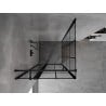 Enceinte de Douche Mexen Mist T Pivotante Gauche 120 x 120 cm, Grille Noire, Noire - 8A4T-120-120-70-77-L