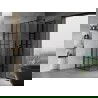 Mexen Mist T cabine de douche pivotante droite 80 x 80 cm, grille noire, noire - 8A4T-080-080-70-77-P