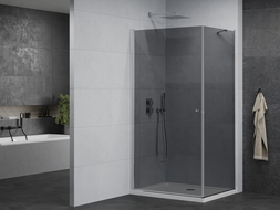 Mexen Pretoria cabine de douche pivotante 90 x 120 cm, graphite, chrome + receveur plat - 852-090-120-01-40-4010