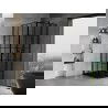Mexen Mist T cabine de douche pivotante droite 95 x 95 cm, grille noire, noir - 8A4T-095-095-70-77-P
