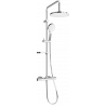 Mexen KX05 ensemble de douche à montage mural avec pomme de douche et mitigeur thermostatique, chrome/blanc - 771500591-00