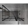 Mexen Mist T cabine de douche pivotante droite 110 x 100 cm, grille noire, noir - 8A4T-110-100-70-77-P