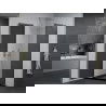Mexen Pretoria cabine de douche pivotante 70 x 70 cm, graphite, chrome + receveur Flat, noir - 852-070-070-01-40-4070
