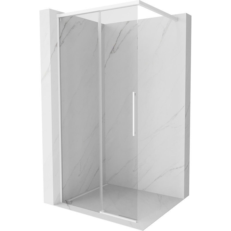 Mexen Rox paroi de douche Walk-in 80 x 200 cm, transparent 8 mm, blanc - 8C2-080-003-20-00