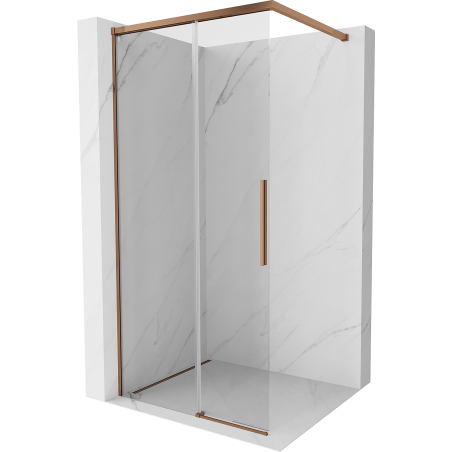 Mexen Rox paroi de douche Walk-in 120 x 200 cm, transparent 8 mm, or rose - 8C2-120-003-60-00