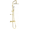 Mexen KX05 ensemble de douche extérieur avec pommeau de douche et mitigeur thermostatique, or/blanc - 771500591-50